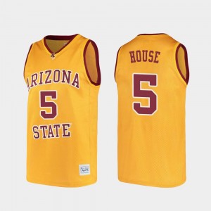 Arizona State Sun Devils Eddie House Jersey Alumni Gold College Basketball #5 For Men's
