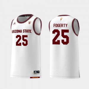 Arizona State Sun Devils Grant Fogerty Jersey College Basketball Mens White Replica #25