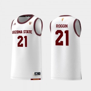 Arizona State Sun Devils Jack Roggin Jersey #21 College Basketball For Men Replica White