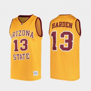 Arizona State Sun Devils James Harden Jersey Gold Alumni #13 College Basketball Men's