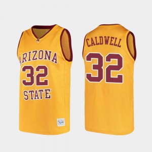 Arizona State Sun Devils Joe Caldwell Jersey Gold Men's Alumni College Basketball #32