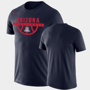 Arizona Wildcats T-Shirt Men Performance Basketball Drop Legend Navy