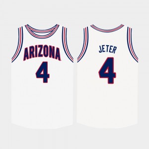 Arizona Wildcats Chase Jeter Jersey College Basketball #4 For Men White