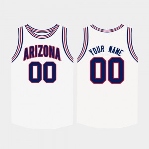 Arizona Wildcats Customized Jerseys White #00 For Men College Basketball