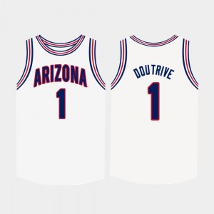 Arizona Wildcats Devonaire Doutrive Jersey For Men College Basketball White #1