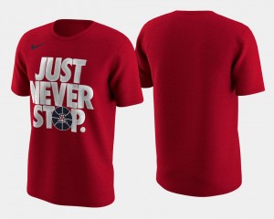 Arizona Wildcats T-Shirt Men's Basketball Tournament Just Never Stop Red March Madness Selection Sunday