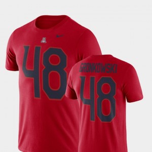 Arizona Wildcats Rob Gronkowski T-Shirt #48 Name & Number For Men College Football Red