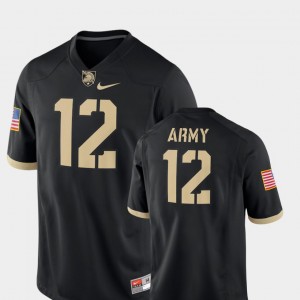 Army Black Knights Jersey College Football 2018 Game Mens Black #12