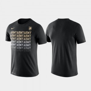 Army Black Knights T-Shirt Performance For Men's Black Fade