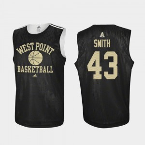 Army Black Knights Keeston Smith Jersey Black Practice College Basketball For Men's #43