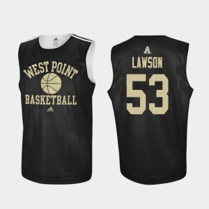 Army Black Knights Lance Lawson Jersey College Basketball #53 For Men's Black Practice
