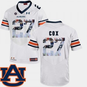 Auburn Tigers Chandler Cox Jersey Football Pictorial Fashion White #27 For Men