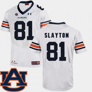 Auburn Tigers Darius Slayton Jersey SEC Patch Replica #81 For Men's College Football White