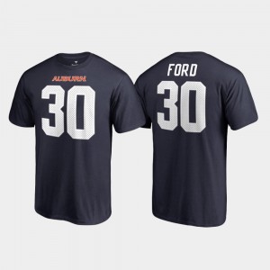 Auburn Tigers Dee Ford T-Shirt Men's Navy #30 Name & Number College Legends