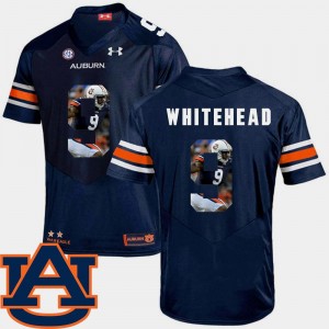 Auburn Tigers Jermaine Whitehead Jersey Football #9 Pictorial Fashion Navy For Men's