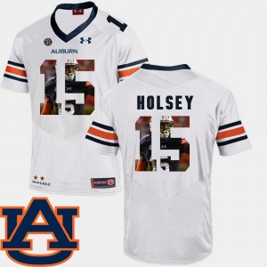 Auburn Tigers Joshua Holsey Jersey Mens White Pictorial Fashion #15 Football
