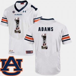 Auburn Tigers Montravius Adams Jersey For Men's #1 Football White Pictorial Fashion