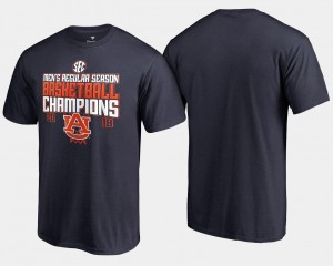Auburn Tigers T-Shirt 2018 SEC Champions Navy Men's Basketball Regular Season
