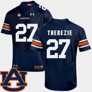 Auburn Tigers Robenson Therezie Jersey For Men's #27 College Football Navy SEC Patch Replica
