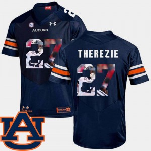 Auburn Tigers Robenson Therezie Jersey #27 Mens Navy Pictorial Fashion Football