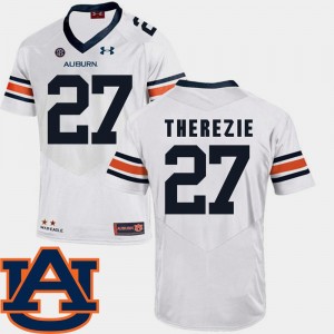 Auburn Tigers Robenson Therezie Jersey White #27 SEC Patch Replica College Football Mens
