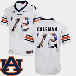 Auburn Tigers Shon Coleman Jersey Pictorial Fashion Mens #72 White Football