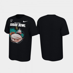 Baylor Bears T-Shirt 2020 Sugar Bowl Bound Illustration Black Mens