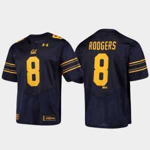 California Golden Bears Aaron Rodgers Jersey Replica #8 Alumni Football Men Navy