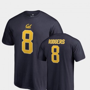 California Golden Bears Aaron Rodgers T-Shirt Name & Number Navy Men's College Legends #8