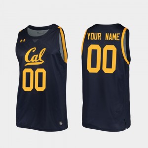 California Golden Bears Customized Jerseys Replica 2019-20 College Basketball Navy Men's #00