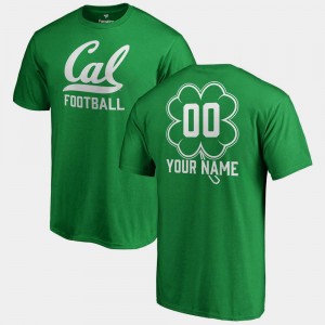 California Golden Bears Customized T-Shirts St. Patrick's Day Men's #00 Kelly Green Fanatics Big & Tall Dubliner