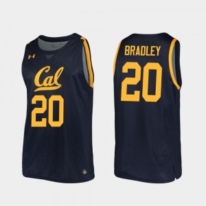 California Golden Bears Matt Bradley Jersey #20 Men's 2019-20 College Basketball Replica Navy