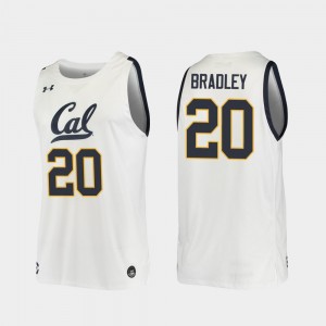California Golden Bears Matt Bradley Jersey For Men Replica White 2019-20 College Basketball #20