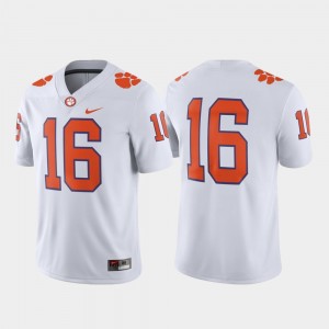 Clemson Tigers Jersey College Football #16 For Men Game White