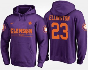 Clemson Tigers Andre Ellington Hoodie Mens Purple #23