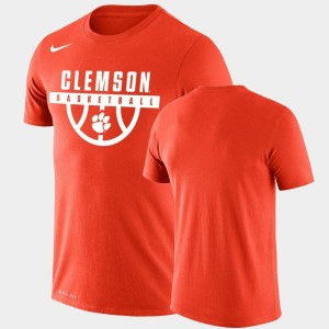 Clemson Tigers T-Shirt Drop Legend Performance Basketball Orange Mens