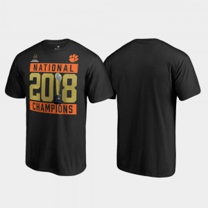 Clemson Tigers T-Shirt 2018 National Champions Pitch College Football Playoff Black Men