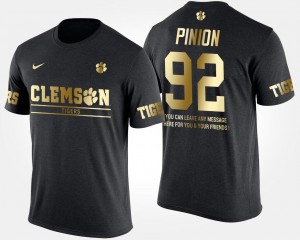 Clemson Tigers Bradley Pinion T-Shirt Gold Limited Mens Short Sleeve With Message Black #92