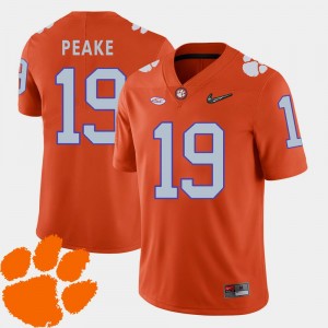 Clemson Tigers Charone Peake Jersey Men #19 2018 ACC Orange College Football