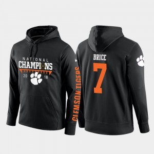 Clemson Tigers Chase Brice Hoodie Men 2018 National Champions College Football Pullover Black #7