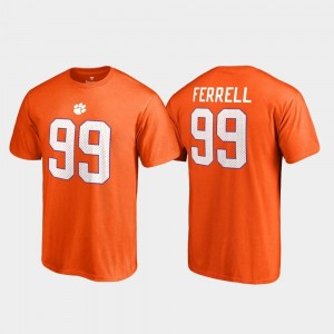 Clemson Tigers Clelin Ferrell T-Shirt College Legends Orange Men's Name & Number #99