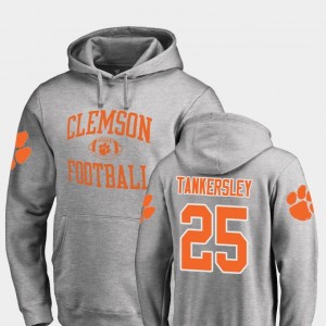 Clemson Tigers Cordrea Tankersley Hoodie Neutral Zone For Men Ash #25 College Football