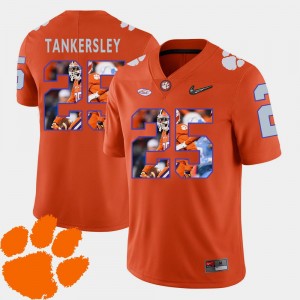 Clemson Tigers Cordrea Tankersley Jersey Orange #25 For Men Football Pictorial Fashion