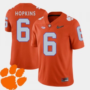 Clemson Tigers DeAndre Hopkins Jersey Orange 2018 ACC College Football #6 Men