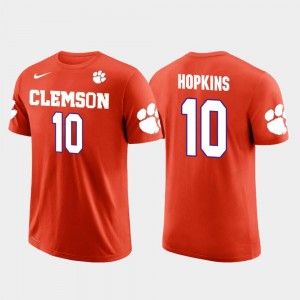 Clemson Tigers DeAndre Hopkins T-Shirt Orange #10 Future Stars Men's Houston Texans Football