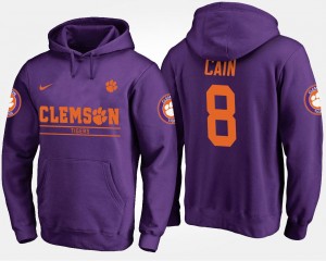 Clemson Tigers Deon Cain Hoodie #8 Purple For Men's