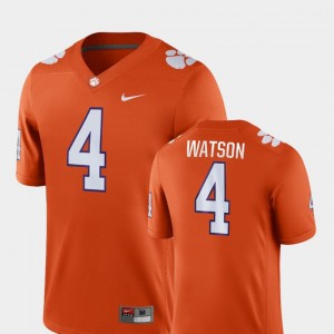 Clemson Tigers Deshaun Watson Jersey Men's Orange College Football Game #4