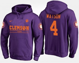 Clemson Tigers Deshaun Watson Hoodie Purple For Men's #4