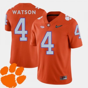 Clemson Tigers DeShaun Watson Jersey #4 2018 ACC College Football For Men Orange