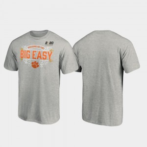 Clemson Tigers T-Shirt 2020 National Championship Bound Post College Football Playoff Heather Gray For Men's